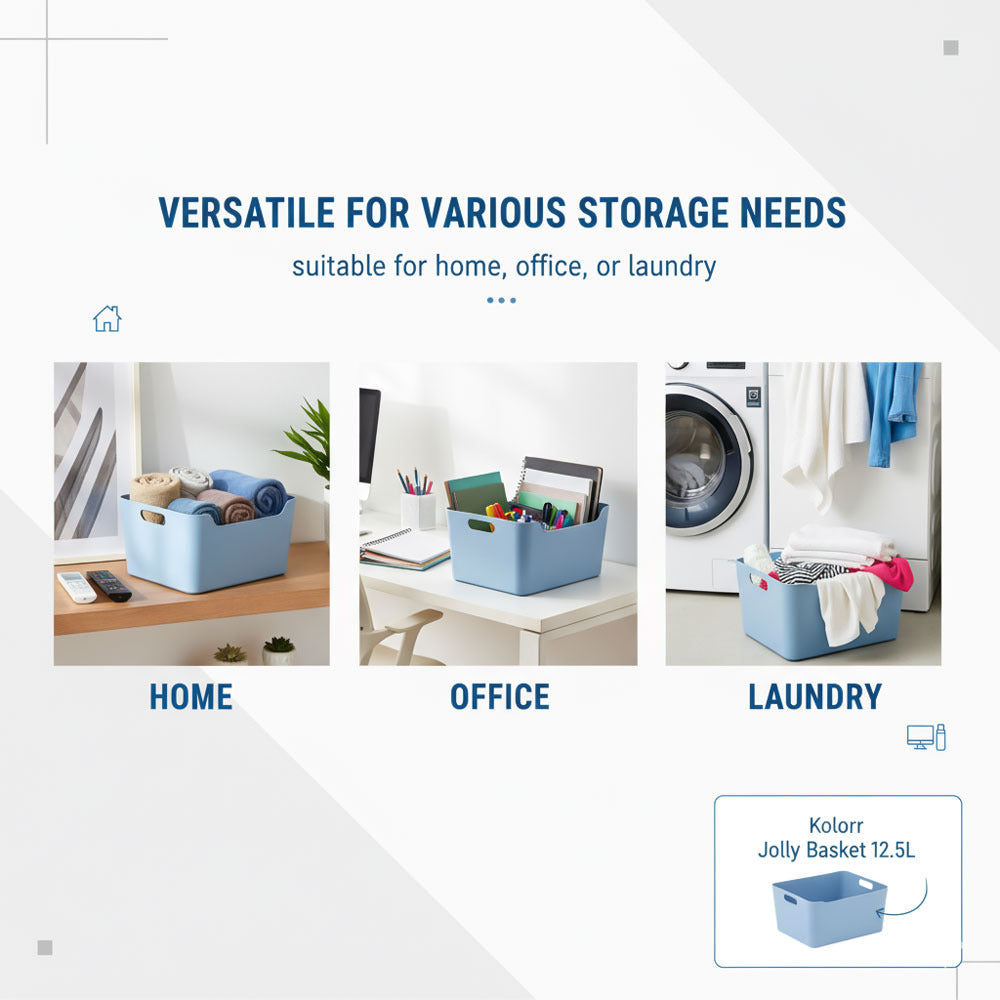 Plastic Storage Basket - Blue