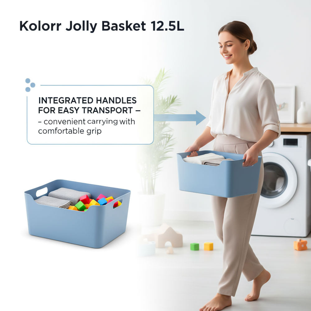 Plastic Storage Basket - Blue
