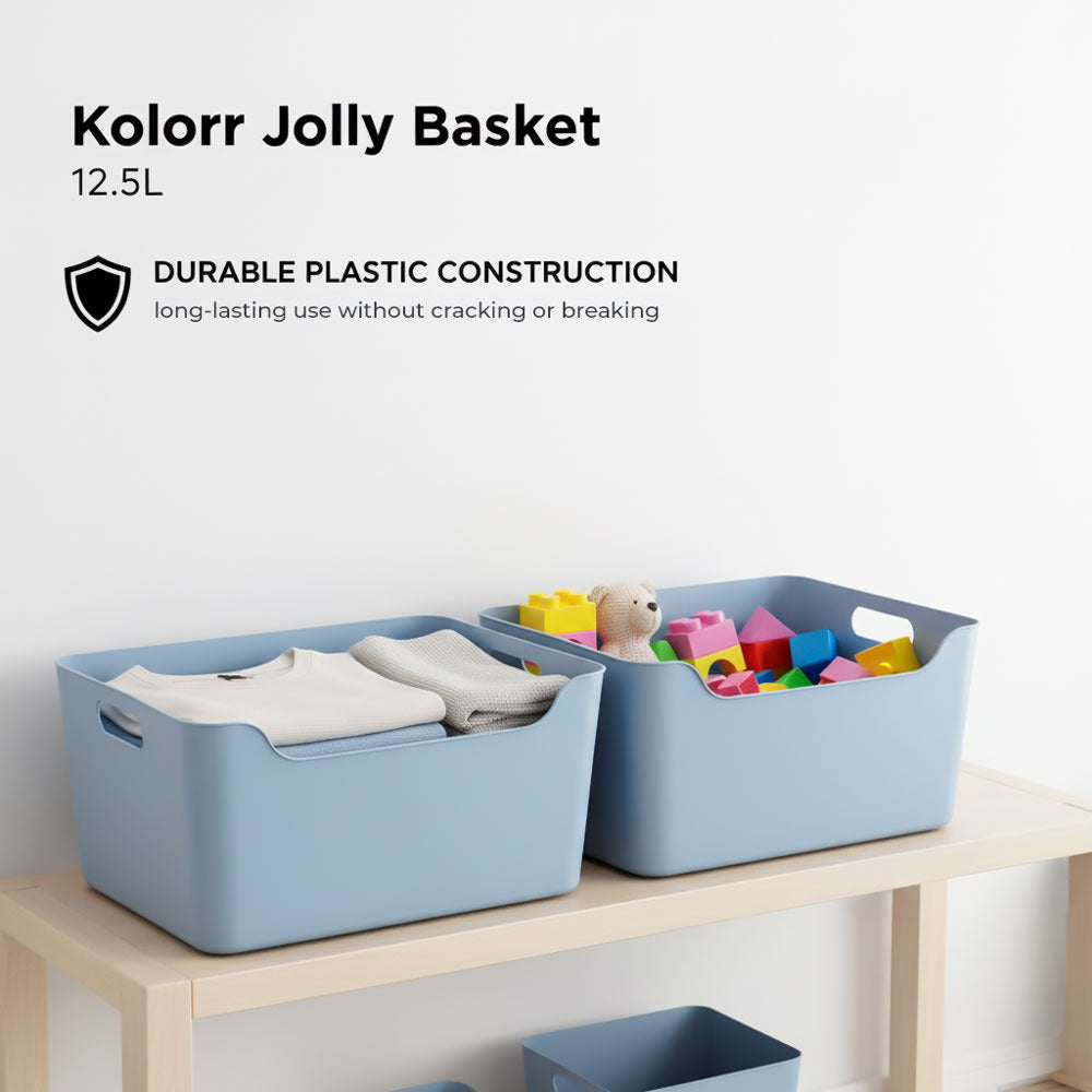 Plastic Storage Basket - Blue