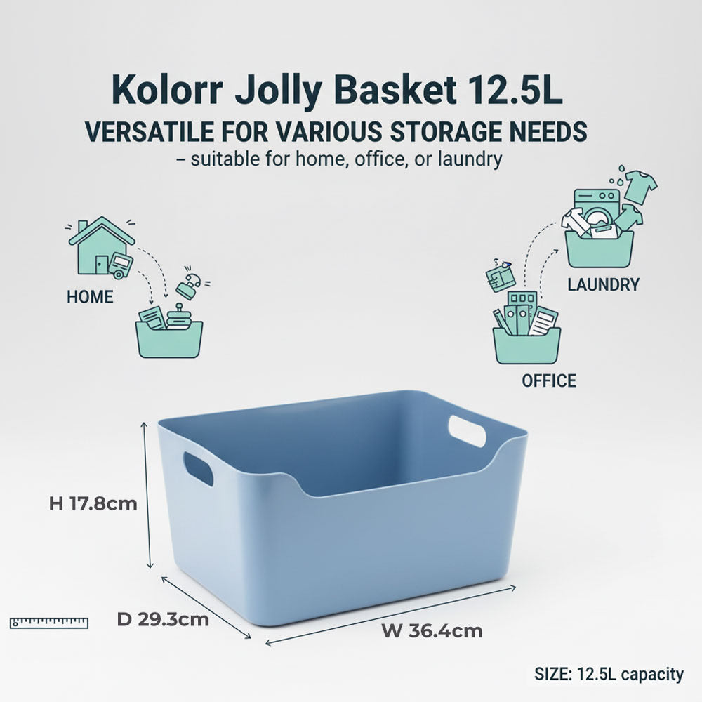 Plastic Storage Basket - Blue