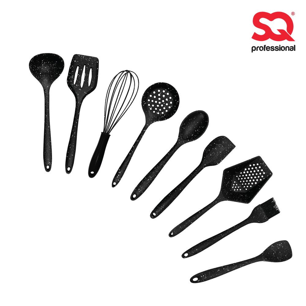 SQ Professional Speckled Silicone Kitchen Utensil 9pcs Set