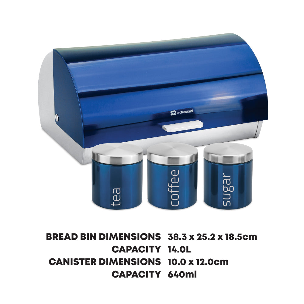 SQ Professional Gems Bread Bin with Canisters Set