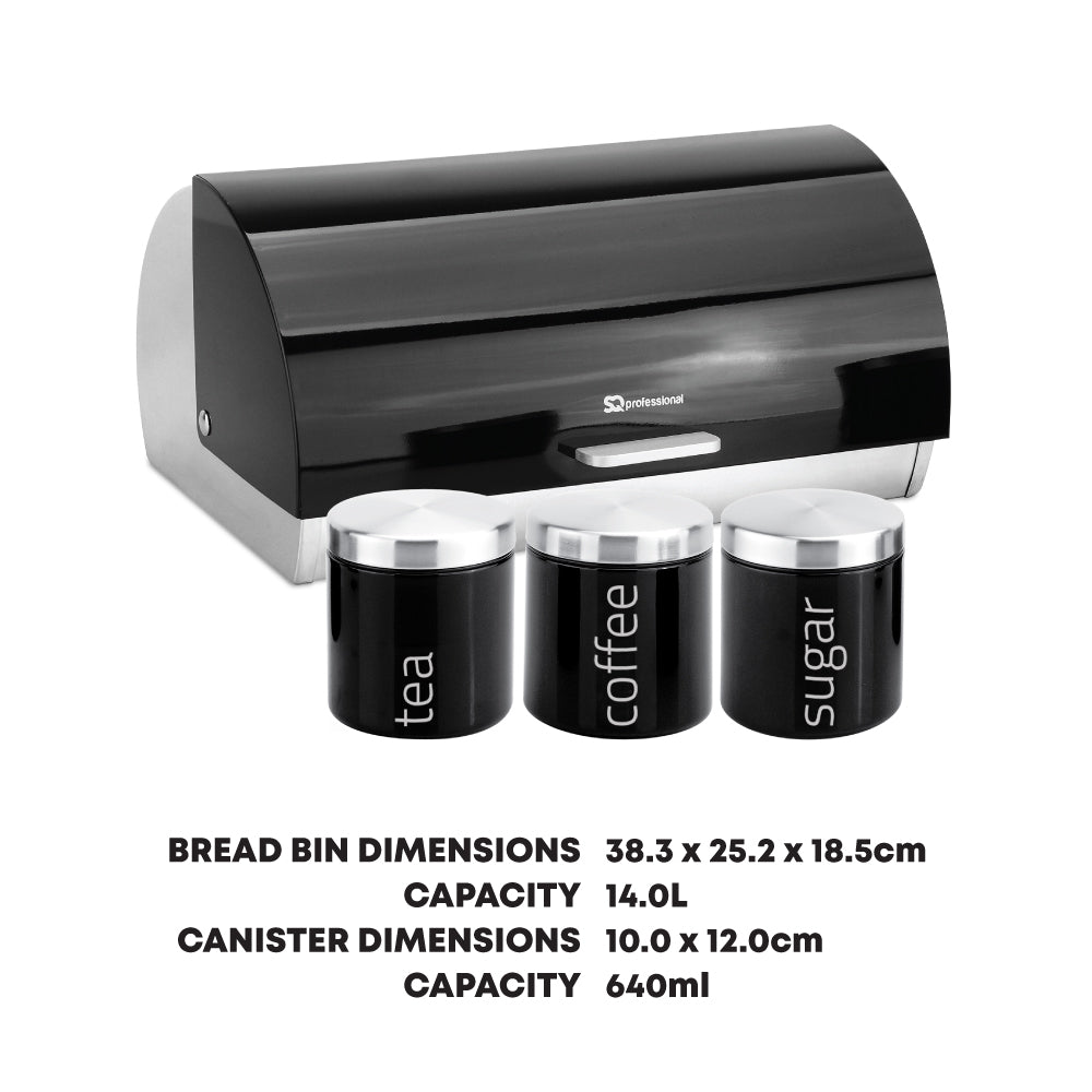 SQ Professional Gems Bread Bin with Canisters Set