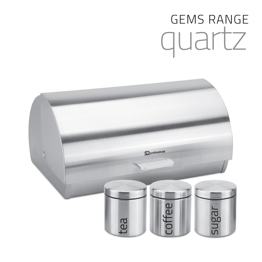 SQ Professional Gems Bread Bin with Canisters Set