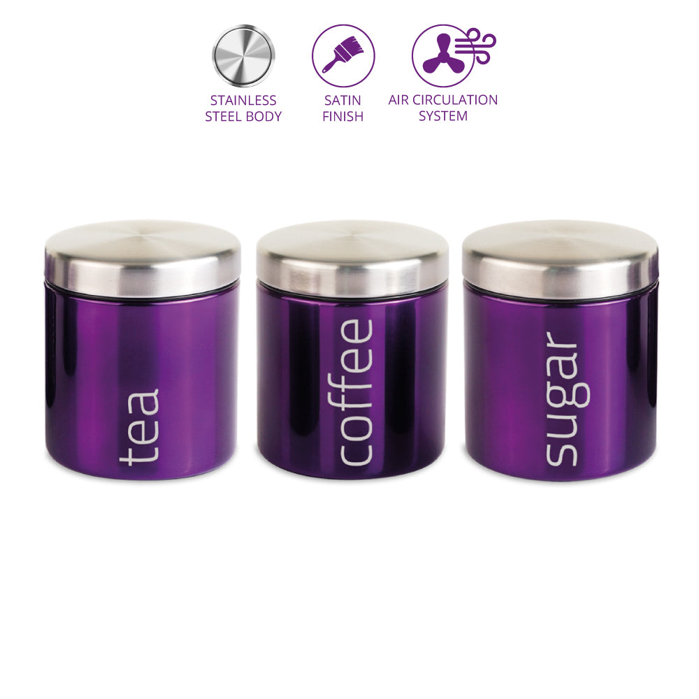 SQ Professional Gems Bread Bin with Canisters Set