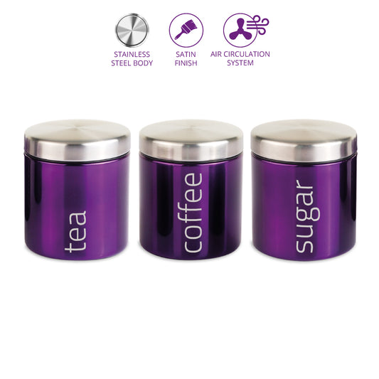 SQ Professional Gems Bread Bin with Canisters Set