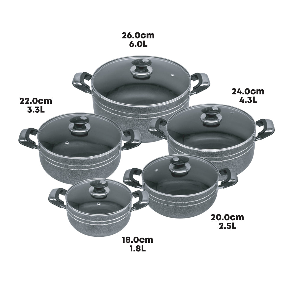 SQ Professional Una Non Stick Stockpot Set 5pc/ Athena