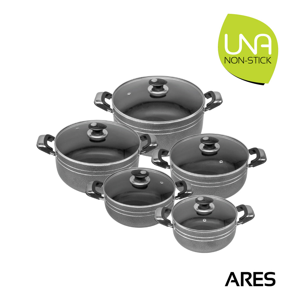 SQ Professional Una Non Stick Stockpot Set 5pc/ Ares