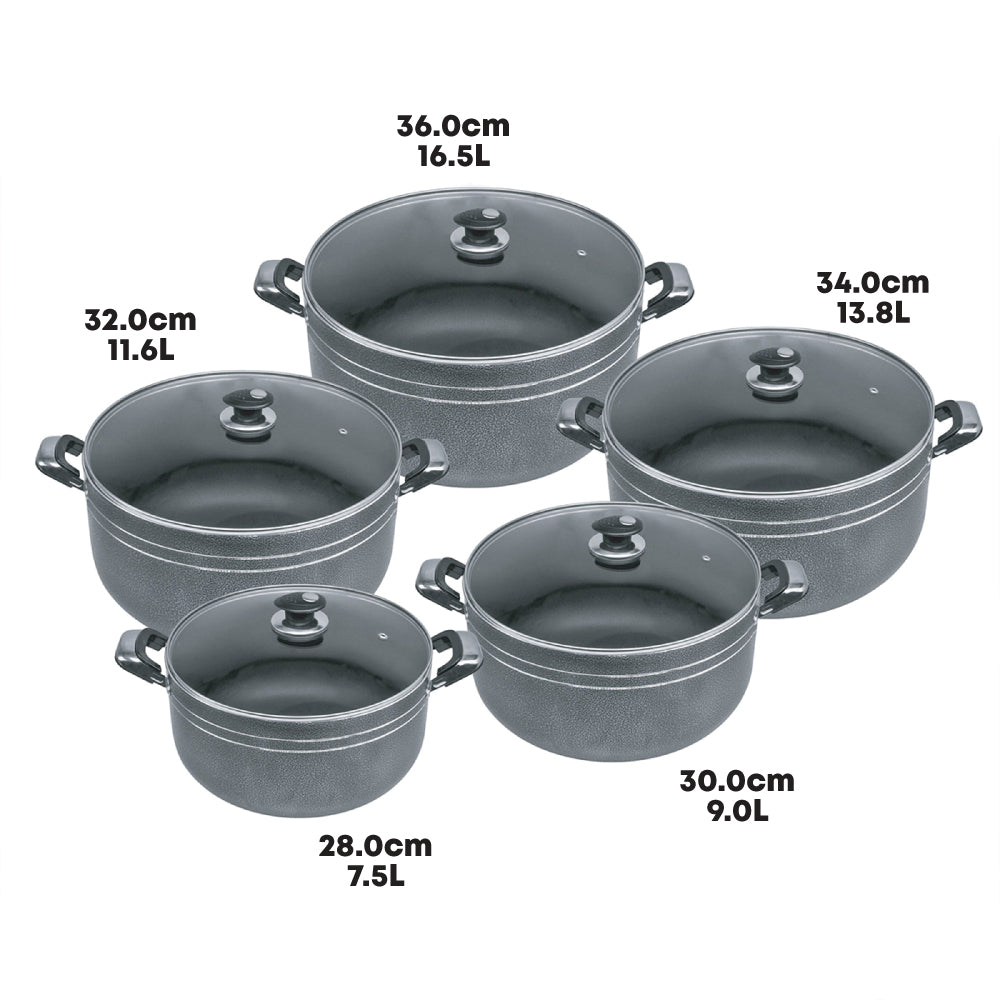 SQ Professional Una Non Stick Stockpot Set 5pc/ Apis