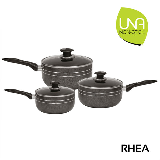 SQ Professional Una Non Stick Saucepan Set 3pc/ Rhea