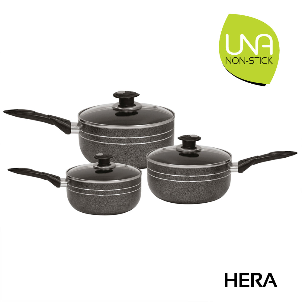 SQ Professional Una Non Stick Saucepan Set 3pc/ Hera