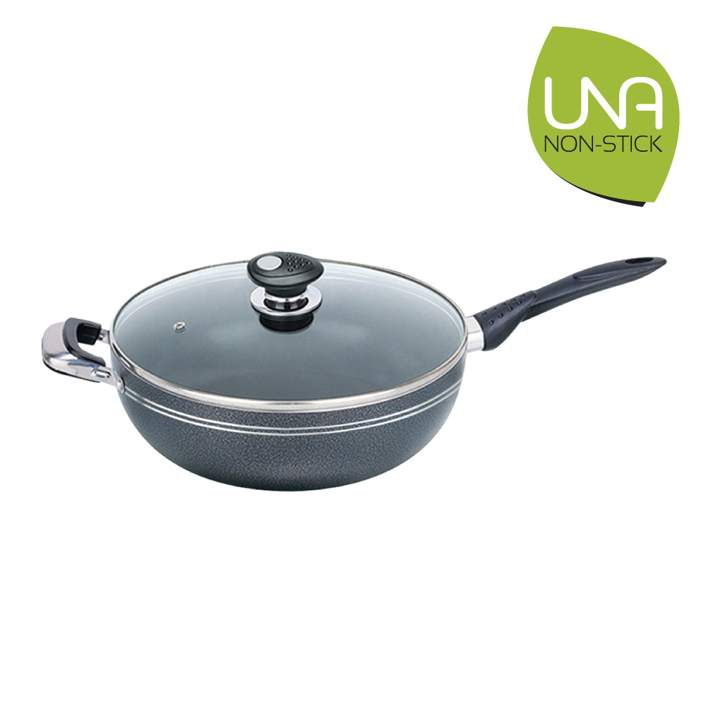 SQ Professional Una-Non Stick Wok with Long Handle