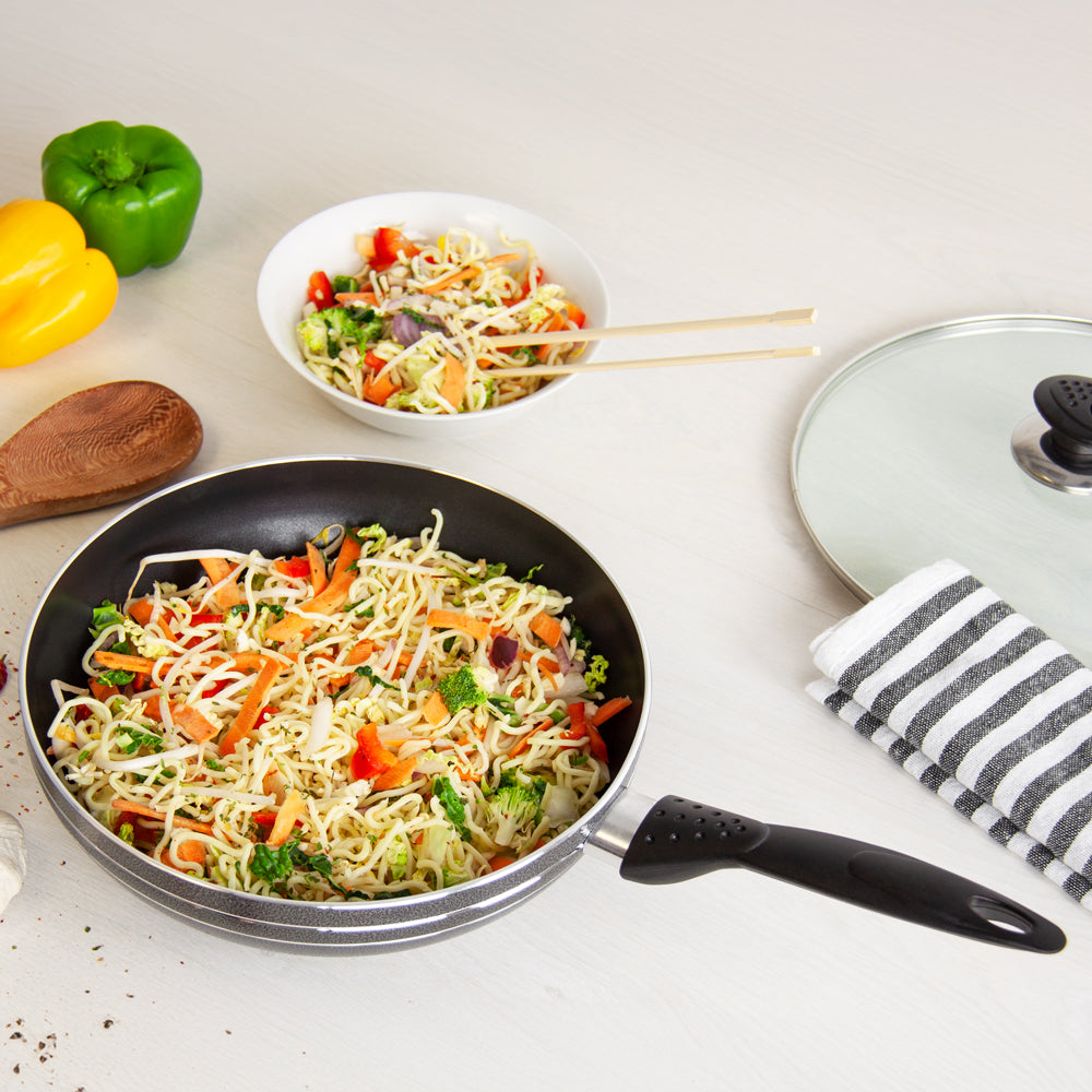 SQ Professional Una-Non Stick Wok with Long Handle