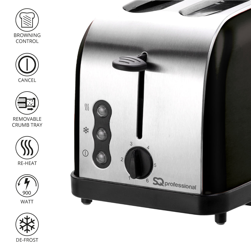 SQ Professional Gems Legacy Stainless Steel 2-slice Toaster