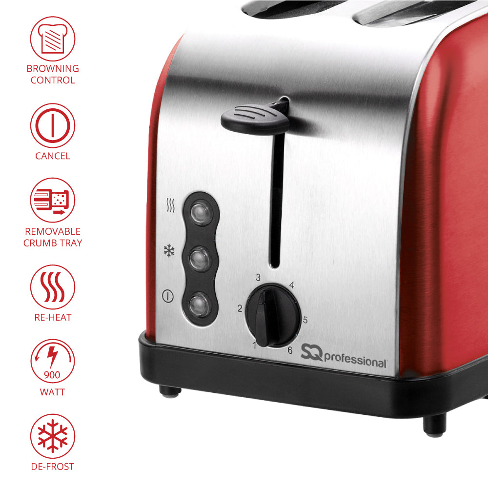 SQ Professional Gems Legacy Stainless Steel 2-slice Toaster