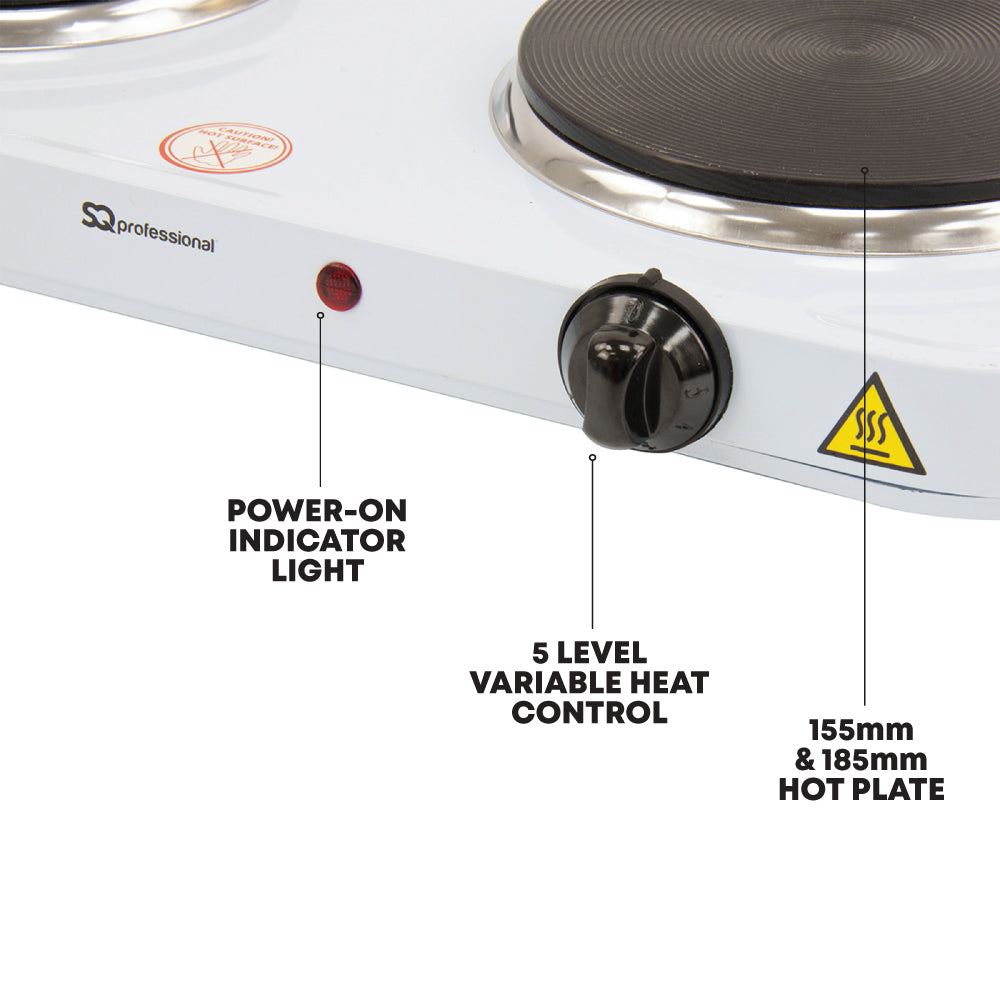 SQ Professional Blitz Electric Double Hot Plate Hob