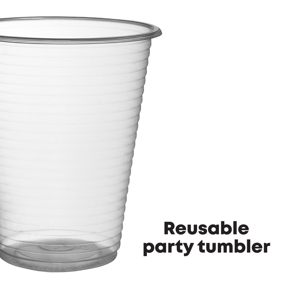 SQ Professional Reusable Party Tumblers 180ml Clear 100pc