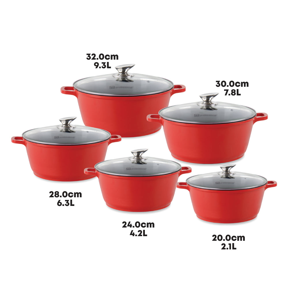 SQ Professional Nea Die-Cast Stockpot Set 5pc