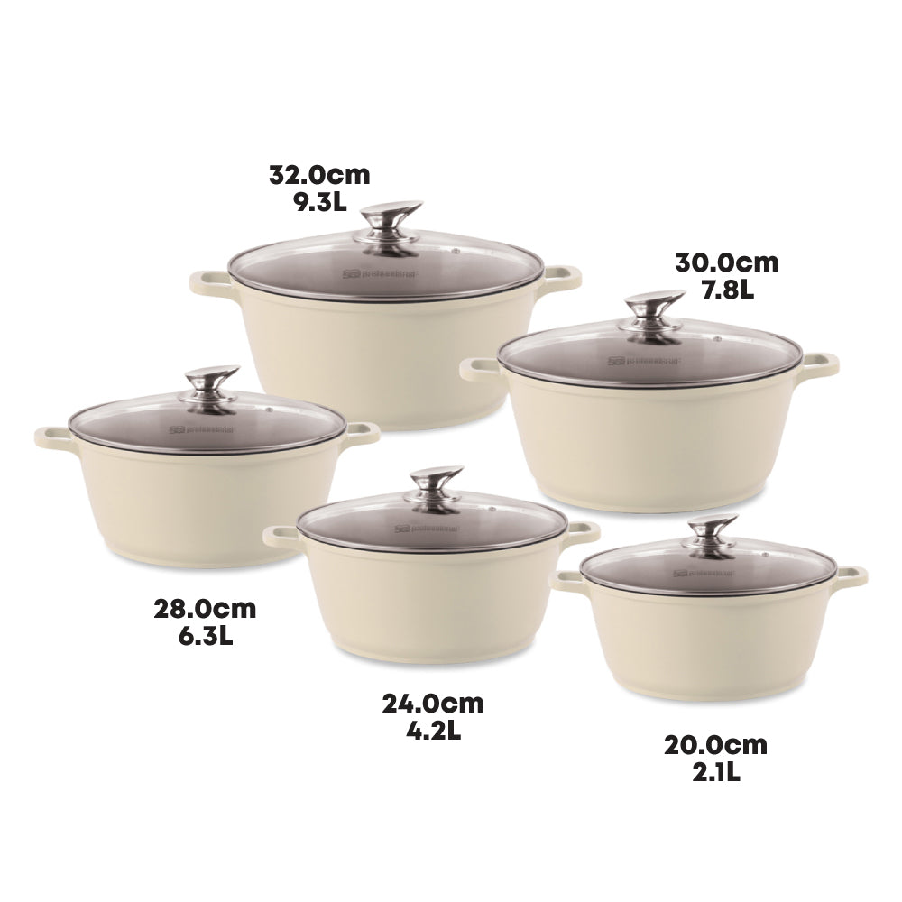 SQ Professional Nea Die-Cast Stockpot Set 5pc