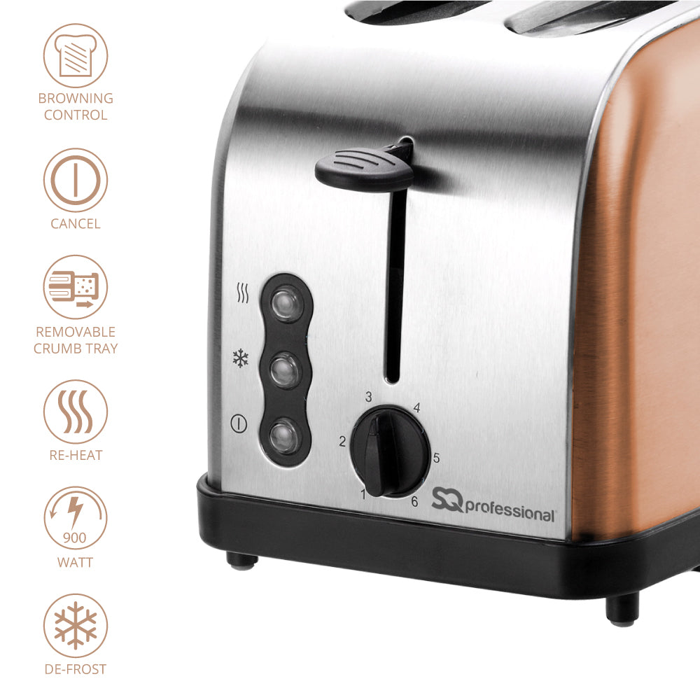 SQ Professional Gems Legacy Stainless Steel 2-slice Toaster