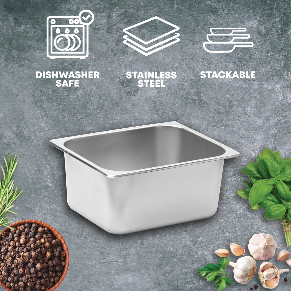 SQ Professional Stainless Steel Gastronorm Pan/ 1-2