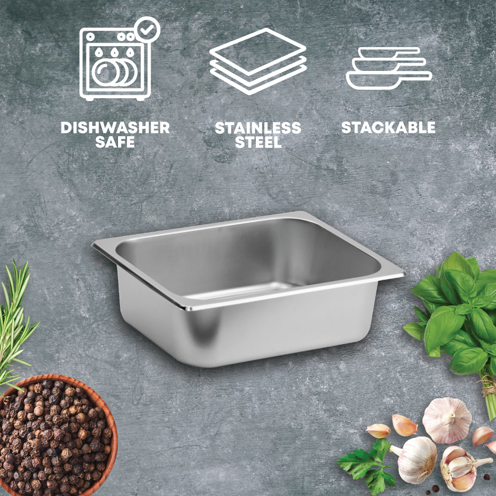 SQ Professional Stainless Steel Gastronorm Pan/ 1-2