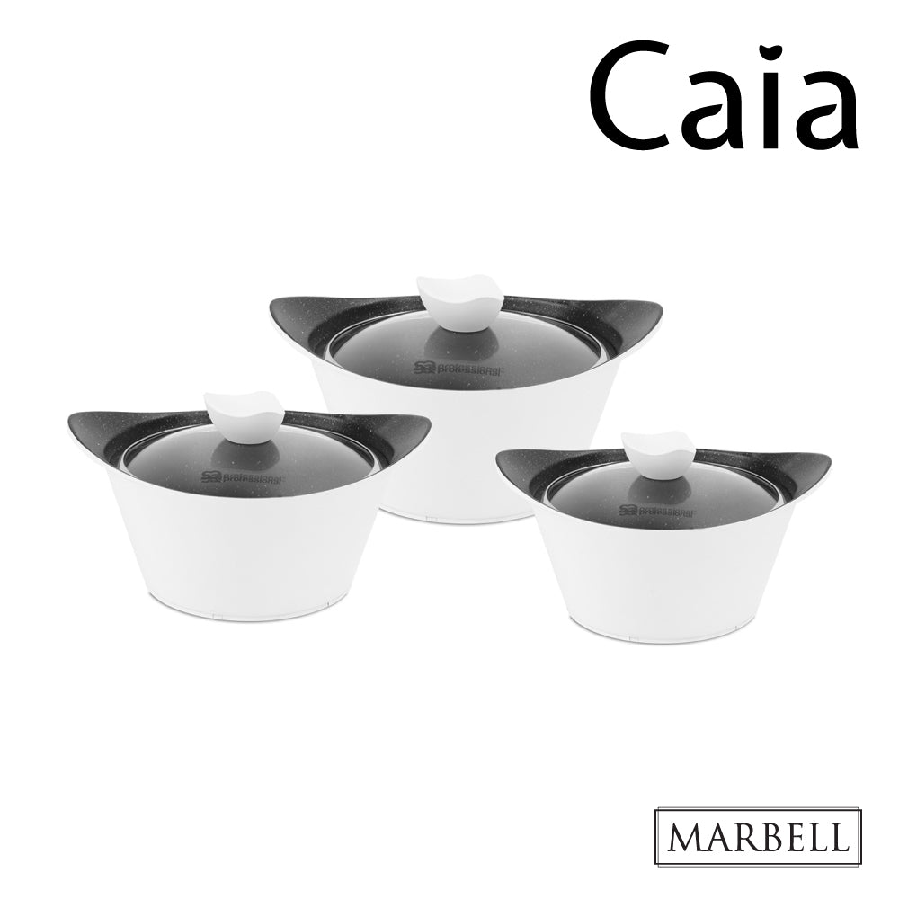 SQ Professional Caia Die-Cast Stockpot Set 3pc