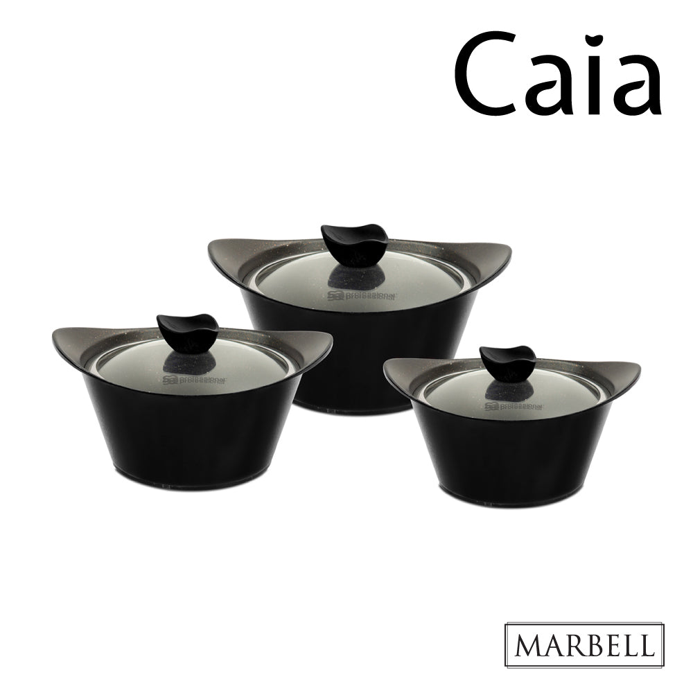 SQ Professional Caia Die-Cast Stockpot Set 3pc