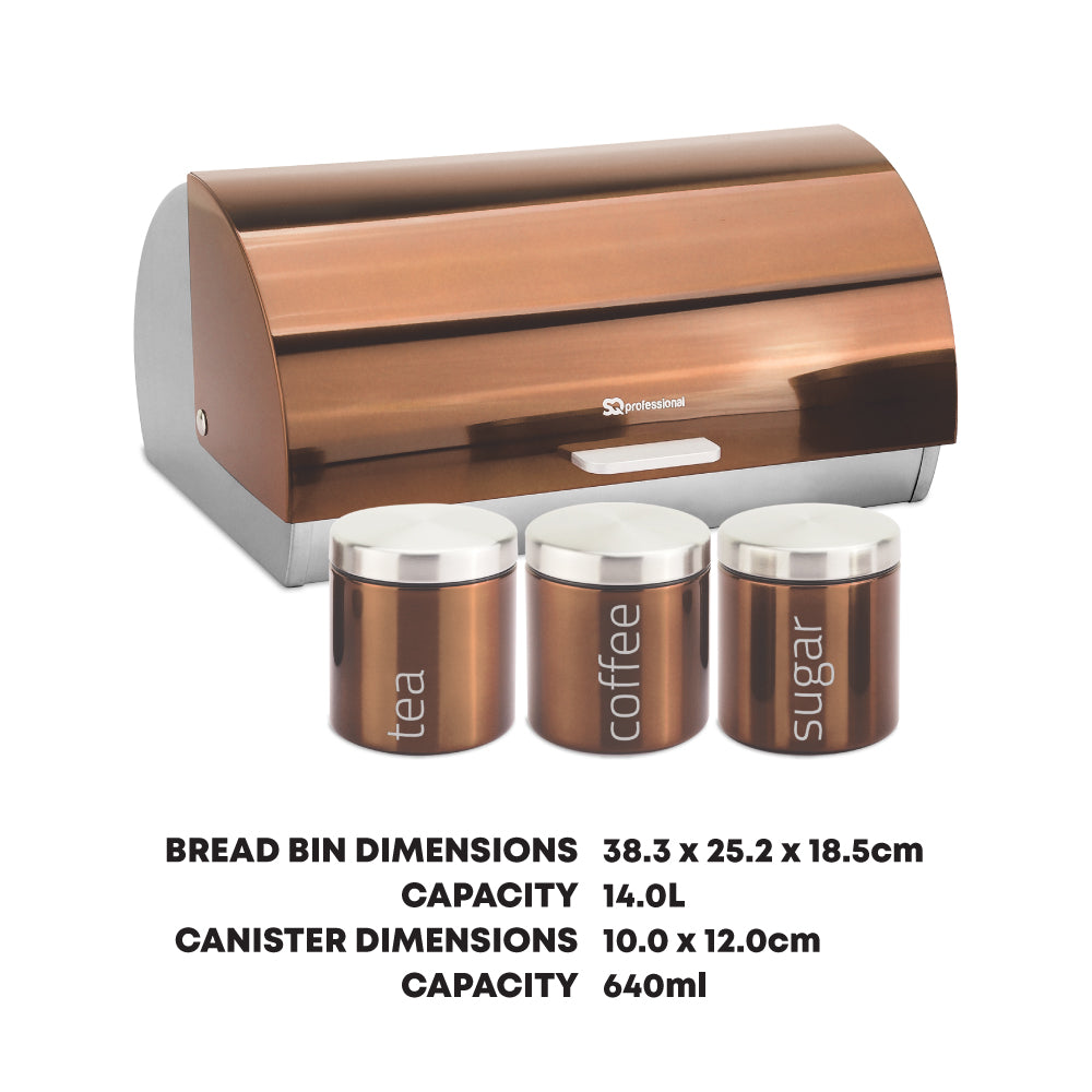 SQ Professional Gems Bread Bin with Canisters Set