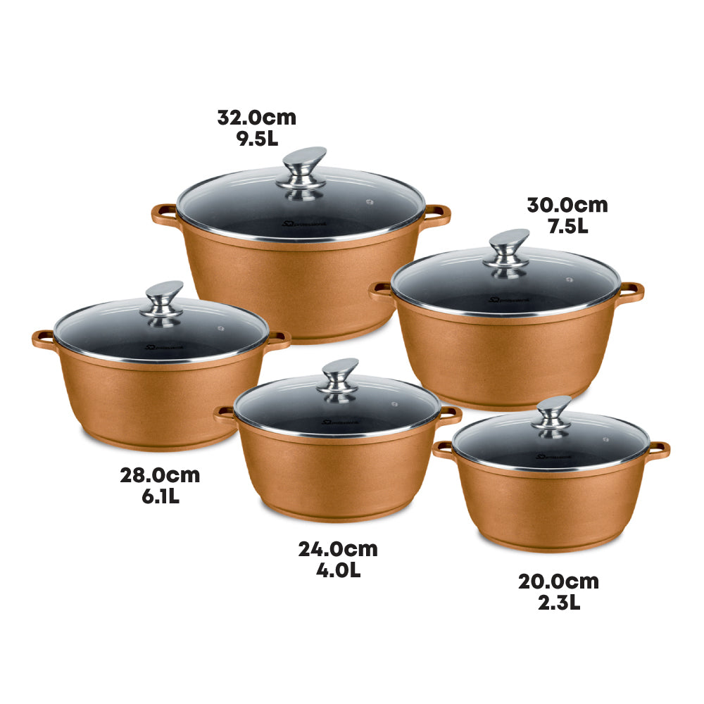 SQ Professional Nea Die-Cast Stockpot Set 5pc