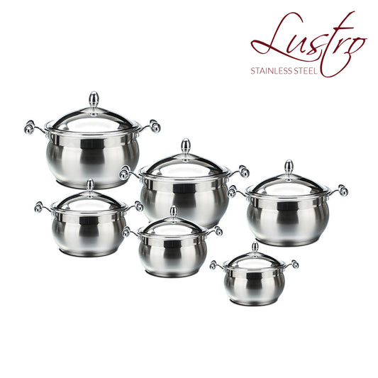 SQ Professional Lustro Stainless Steel Imperiale Casserole Set 6pc