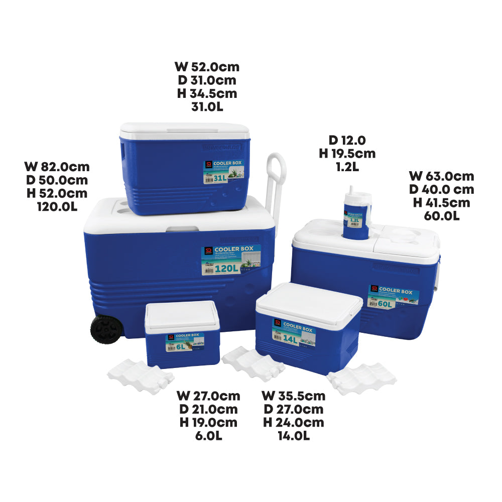 SQ Professional Ice Chest with Wheels Set 6pc