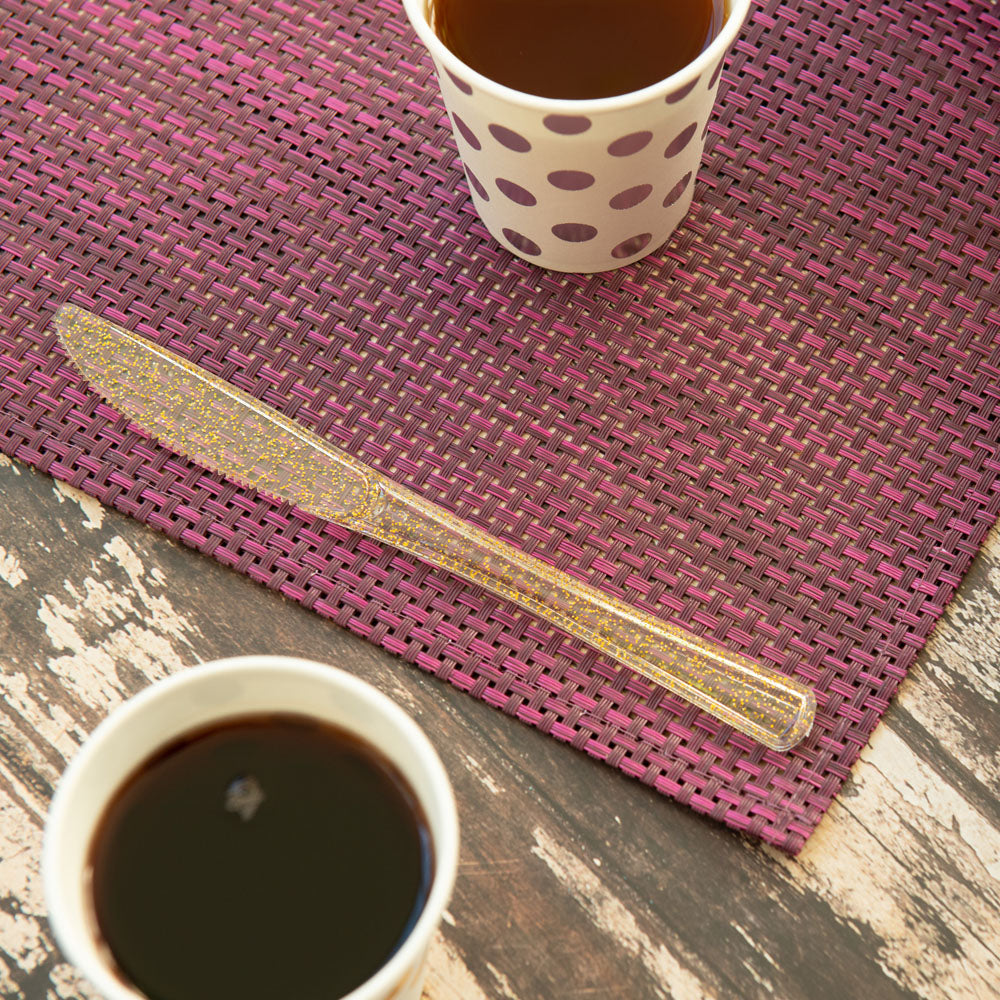 Durane Premium Party Cutlery Gold Glitter 20pc