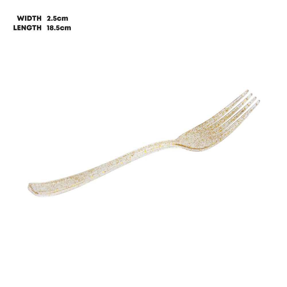 Durane Premium Party Cutlery Gold Glitter 20pc