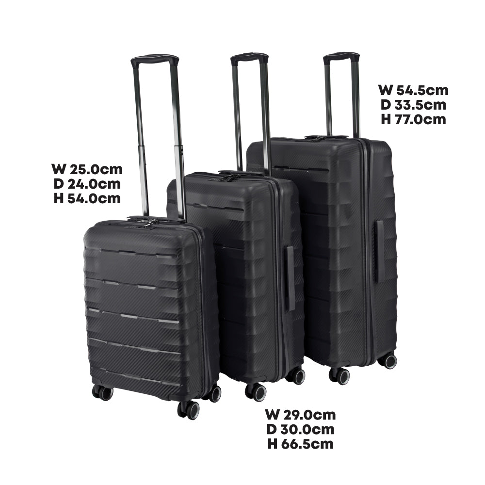 SQ Professional Avventura Luggage Suitcase set 3pc