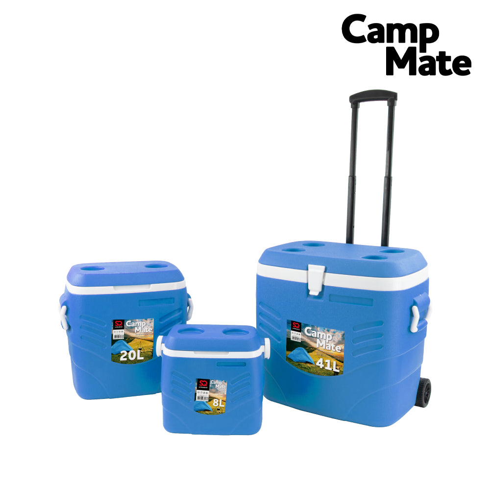 SQ Professional CampMate Ice Chest with Wheels Set 3pc