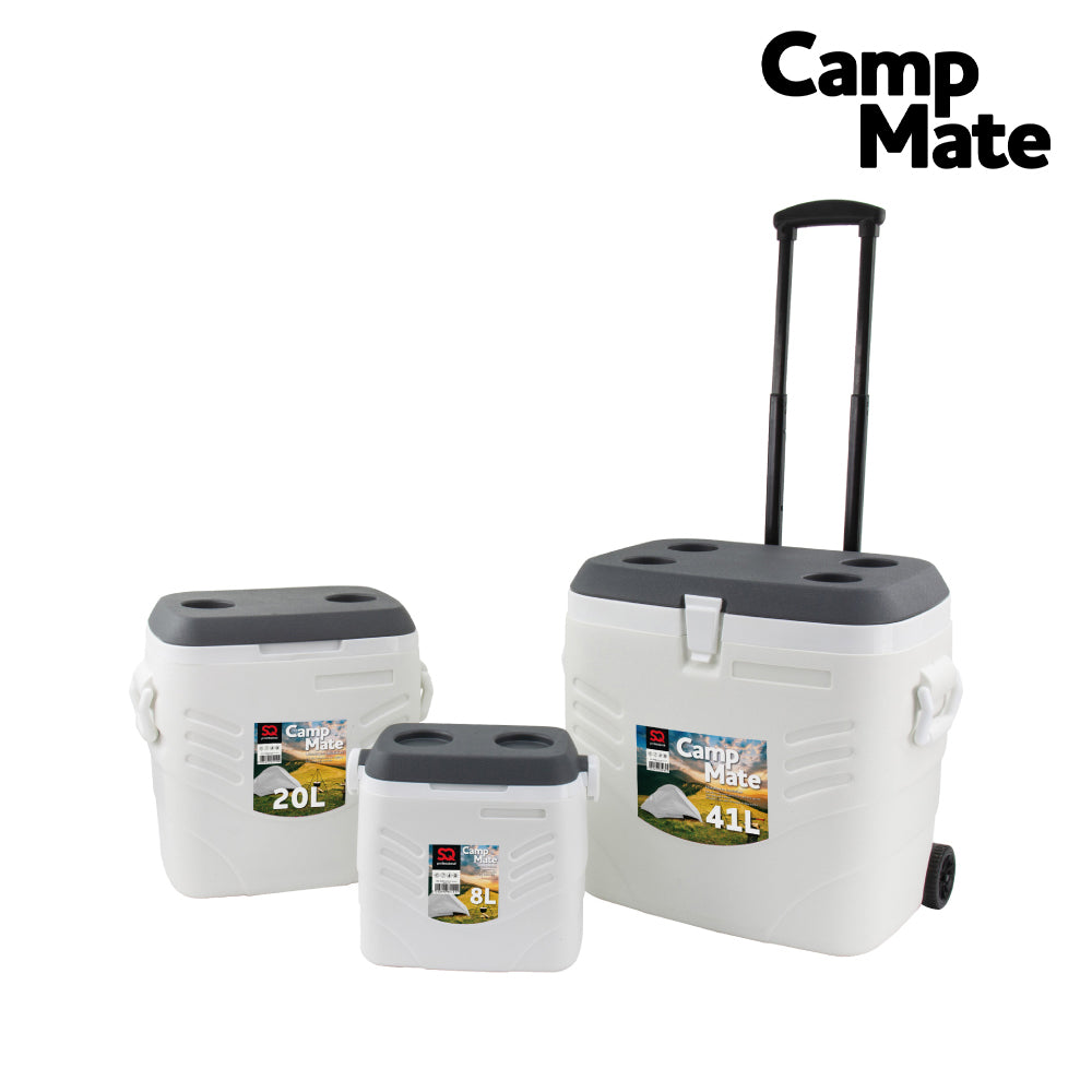 SQ Professional CampMate Ice Chest with Wheels Set 3pc