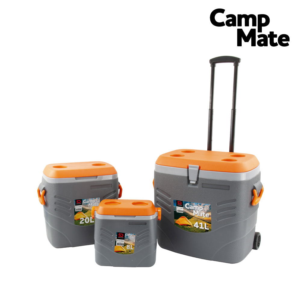 SQ Professional CampMate Ice Chest with Wheels Set 3pc