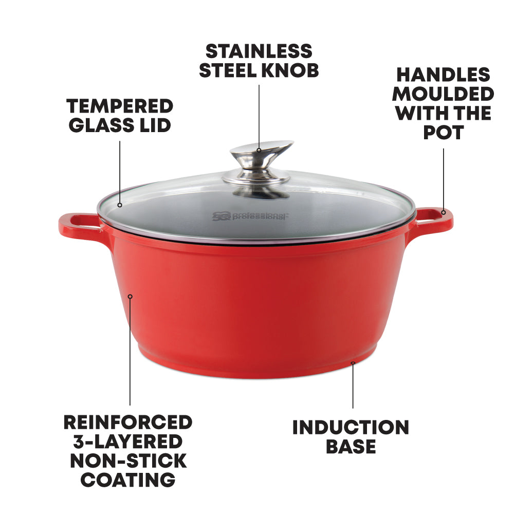 SQ Professional Nea Die-Cast Stockpot/ Rossa