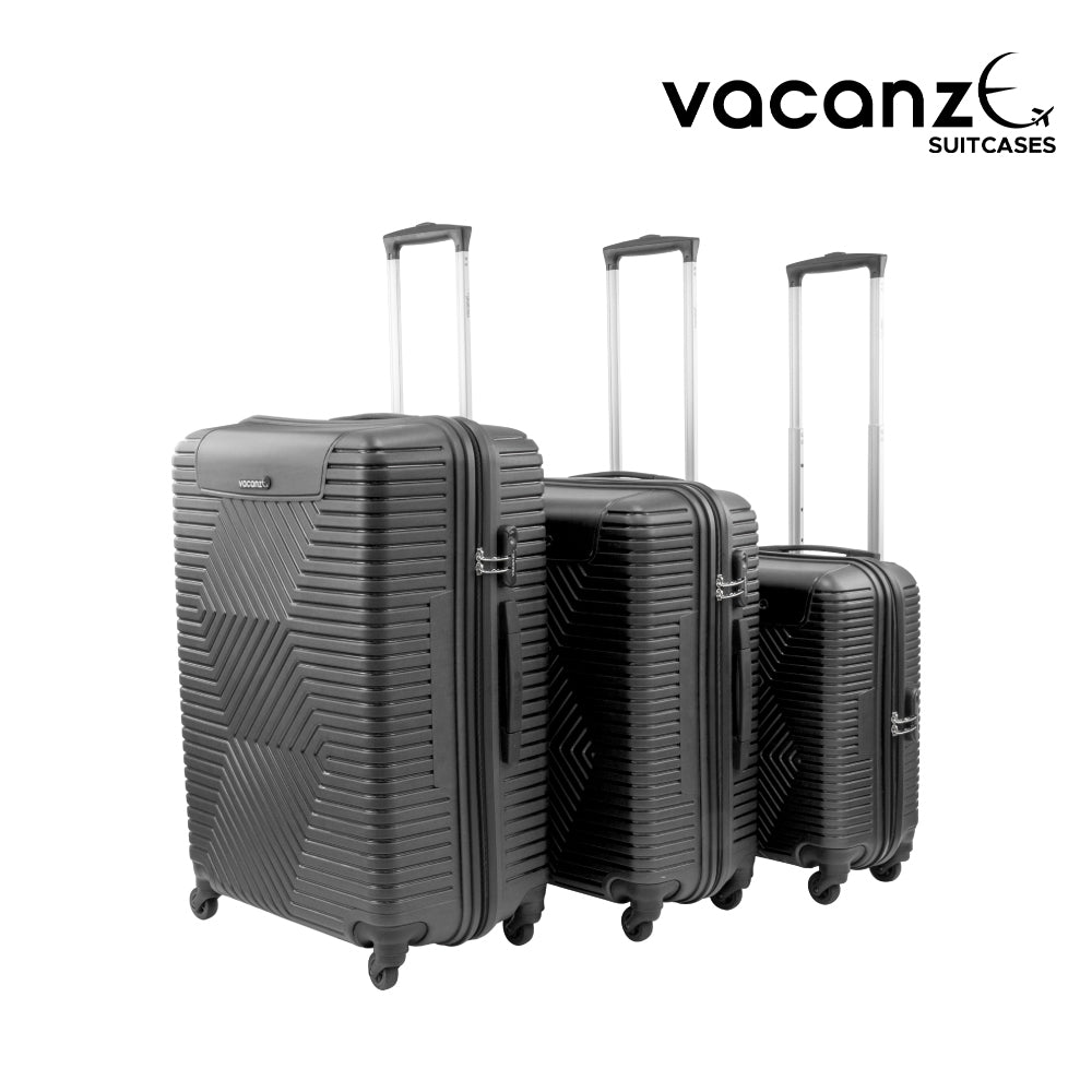 SQ Professional Vacanze Luggage Suitcase Set 3pc