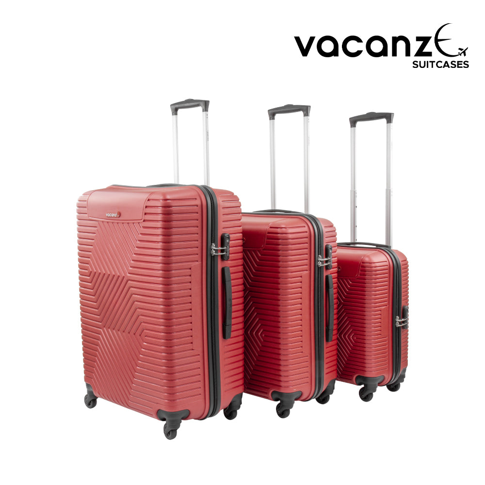 SQ Professional Vacanze Luggage Suitcase Set 3pc