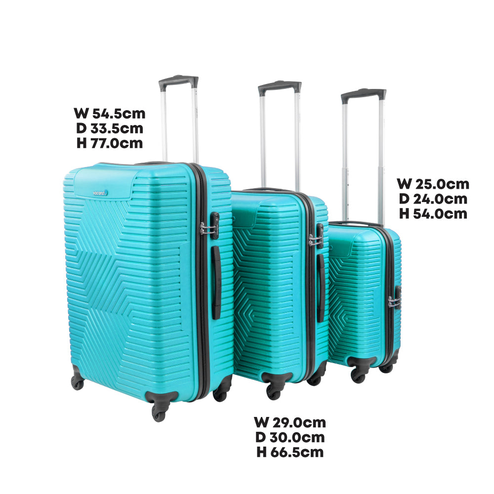 SQ Professional Vacanze Luggage Suitcase Set 3pc