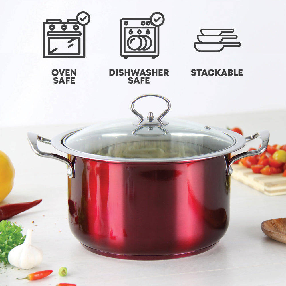 SQ Professional Gems Stainless Steel Stockpot Set 4pc