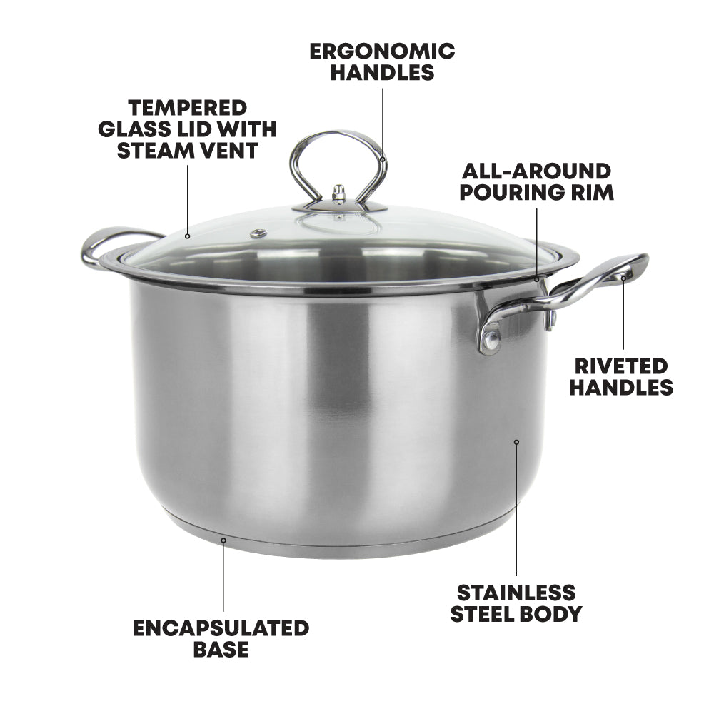 SQ Professional Gems Stainless Steel Stockpot Set 3pc