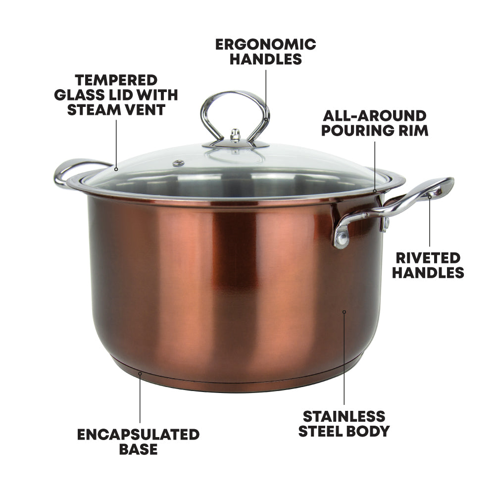 SQ Professional Gems Stainless Steel Stockpot Set 3pc