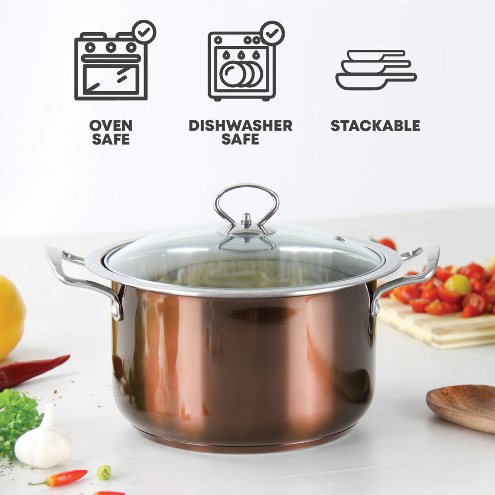 SQ Professional Gems Stainless Steel Stockpot Set 3pc
