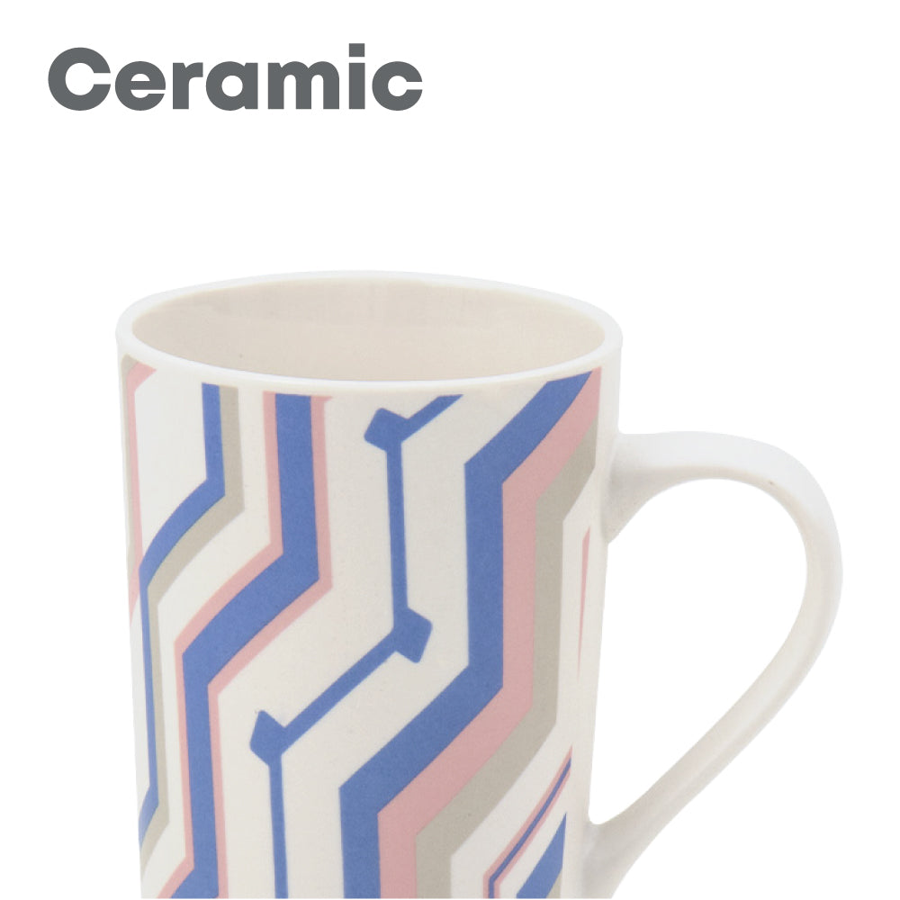 Durane Zig Zag 400ml Ceramic Mug 4pc Set