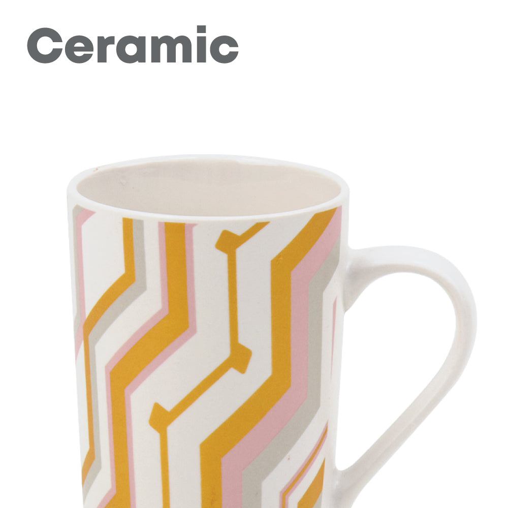 Durane Zig Zag 400ml Ceramic Mug 4pc Set