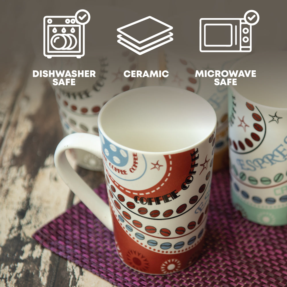 Durane Cappuccino 400ml Ceramic Mug 4pc Set