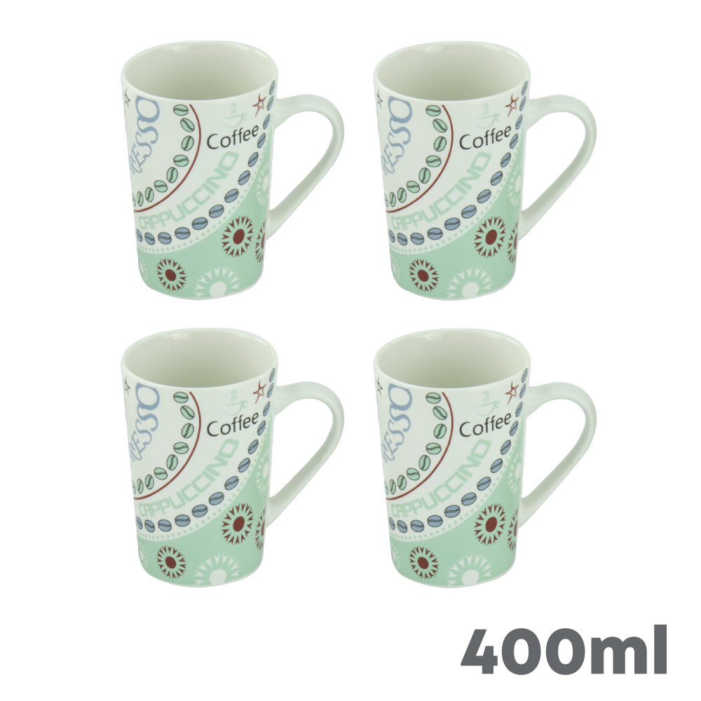 Durane Cappuccino 400ml Ceramic Mug 4pc Set